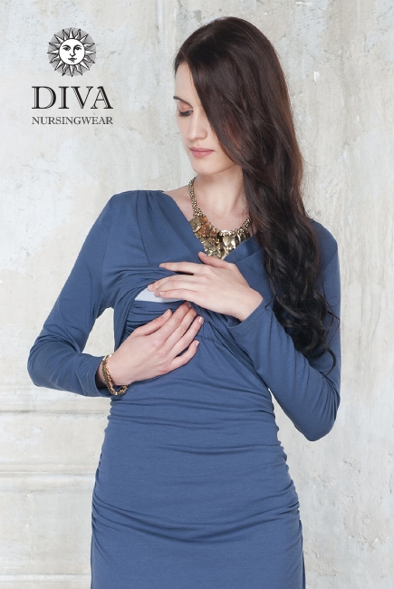 Платье для кормящих и беременных Diva Nursingwear Lucia, цвет Notte