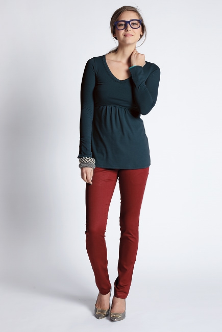 Топ для кормления Mothers en Vogue Must Have V-Neck, серо-синий (Darkest Spruce)