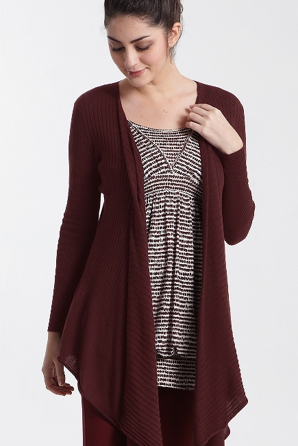 Кардиган для кормления Sangha Knitted, бордовый (Mahogany)