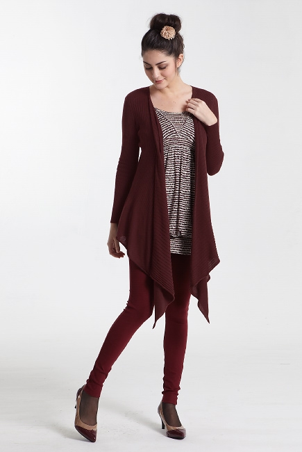 Кардиган для кормления Sangha Knitted, бордовый (Mahogany)
