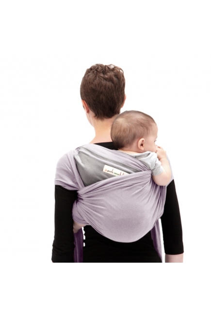 Слинг-шарф JPMBB трикотажный, цвет "лавандовый - светло-серый"