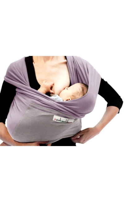 Слинг-шарф JPMBB трикотажный, цвет "лавандовый - светло-серый"