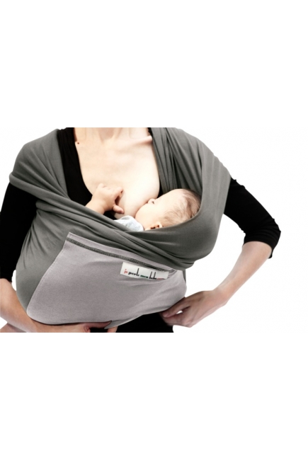 Слинг-шарф JPMBB трикотажный, цвет "серый-светло-серый"