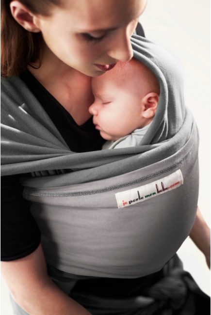 Слинг-шарф JPMBB трикотажный, цвет "серый-светло-серый"