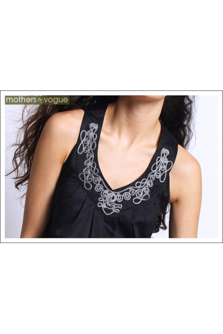 Платье Mothers en Vogue "Ara Embroidered", цвет черный