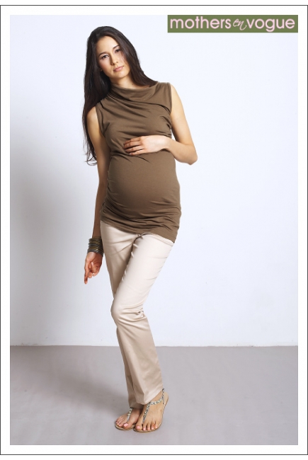 Топ для беременных Mothers en Vogue "Asymmetric Wrapture", цвет "сандал"