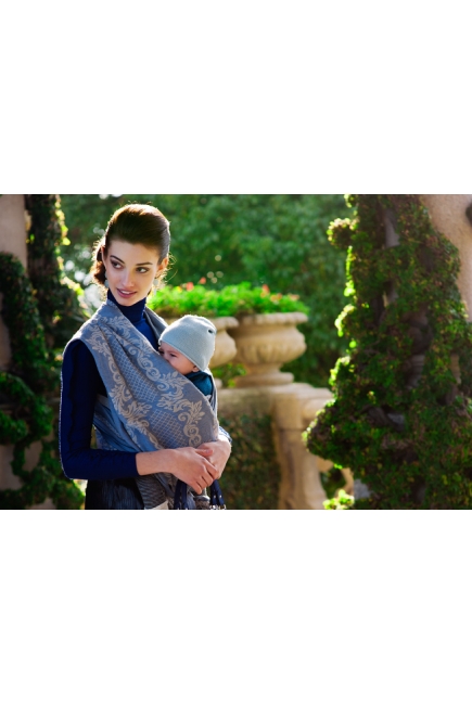 Слинг-шарф Diva Milano cо льном, Barocco Siciliano Notte