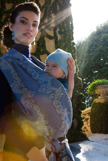 Слинг-шарф Diva Milano cо льном, Barocco Siciliano Notte