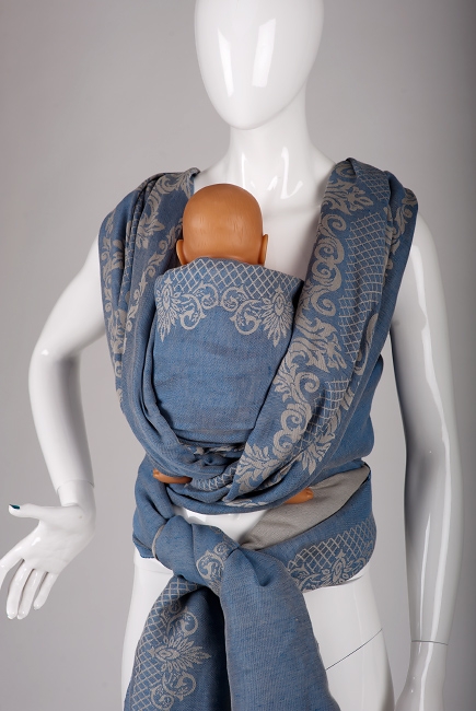 Слинг-шарф Diva Milano cо льном, Barocco Siciliano Notte