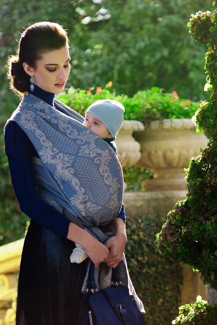 Слинг-шарф Diva Milano cо льном, Barocco Siciliano Notte