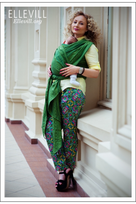 Слинг с кольцами Ellevill Caelum Green с шелком