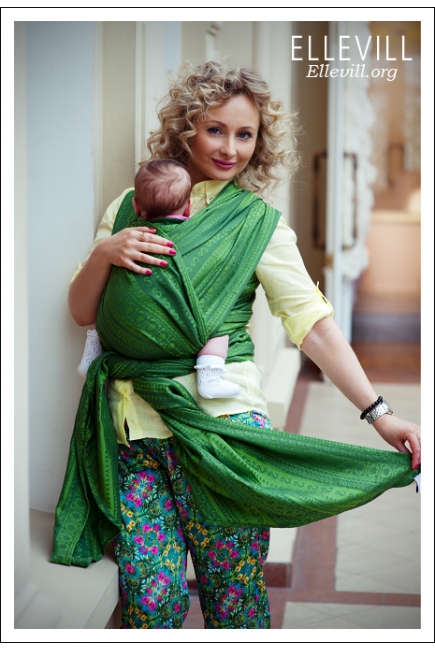 Слинг с кольцами Ellevill Caelum Green с шелком