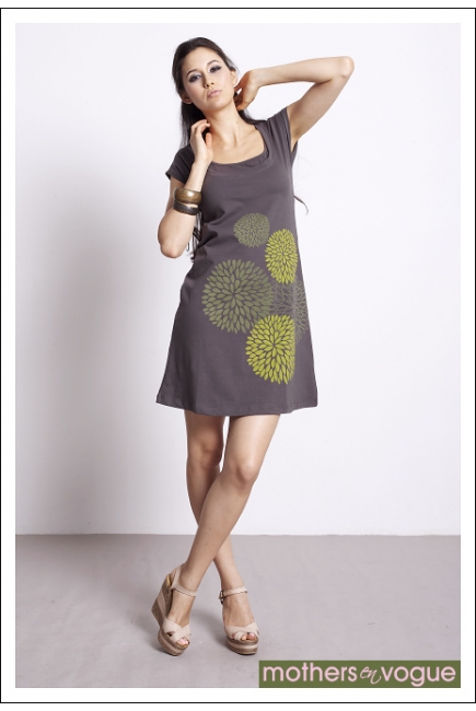 Платье Mothers en Vogue "Crisalis Print", цвет серый