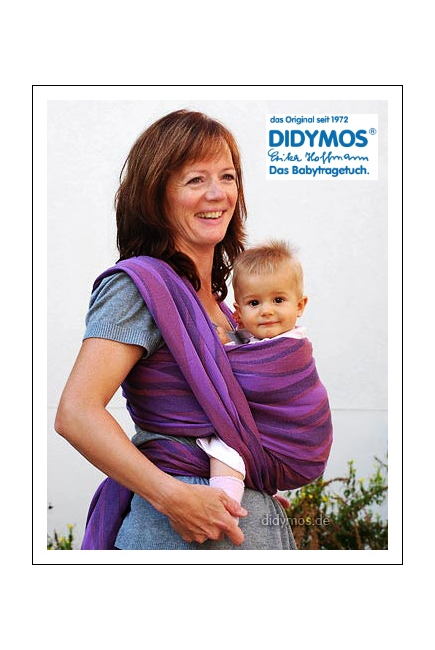 Слинг c кольцами Didymos, Waves Holunder (фиолетовые волны)