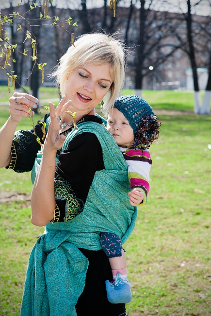 Слинг с кольцами Ellevill Paisley Linen Linger