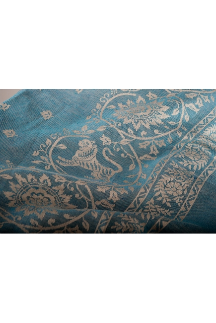 Слинг-шарф Diva Milano cо льном, Barocco Lions Notte Mare