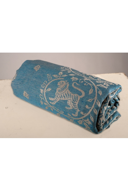 Слинг-шарф Diva Milano cо льном, Barocco Lions Notte Mare