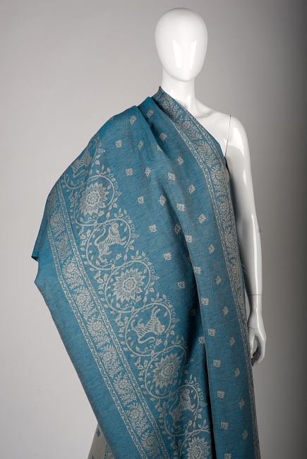 Слинг-шарф Diva Milano cо льном, Barocco Lions Notte Mare