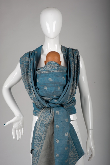 Слинг-шарф Diva Milano cо льном, Barocco Lions Notte Mare