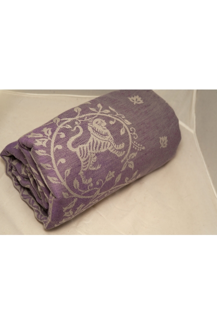 Слинг-шарф Diva Milano cо льном, Barocco Lions Viola