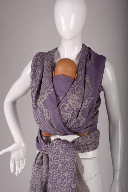 Слинг-шарф Diva Milano cо льном, Barocco Napoletano Viola