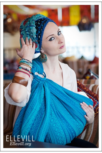 Слинг с кольцами Ellevill Zara Arthur со льном