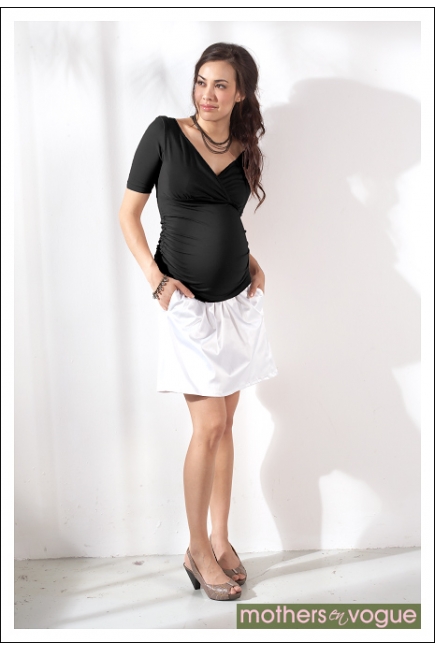 Топ для кормления Mothers en Vogue "Side Ruched Tee", цвет черный