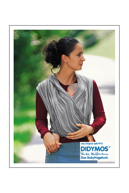 Слинг с кольцами Didymos, Waves Silver (серебряные волны)