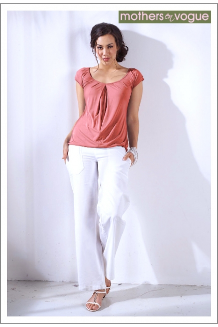 Топ для кормления Mothers en Vogue "Slouchy Pleated", цвет розовый