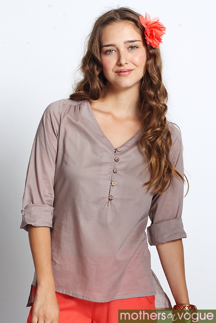 Топ для кормления Mothers en Vogue "Summerlight Cotton-Voile", цвет бежевый