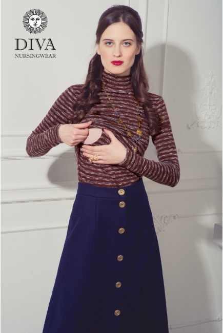 Топ для кормящих Diva Nursingwear  Felisa Strisce, цвет Terracotta