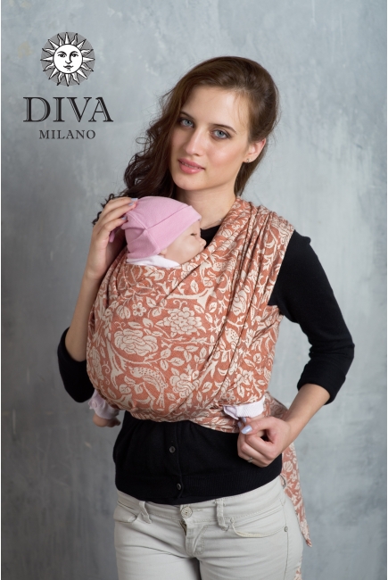 Слинг-шарф Diva Milano cо льном и коноплей, Rose Spezia