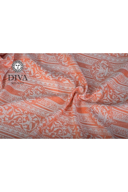 Слинг-шарф Diva Milano cо льном, Flora Arancio