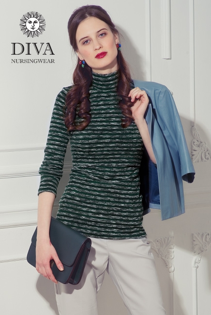 Топ для кормящих Diva Nursingwear  Felisa Strisce, цвет Pino