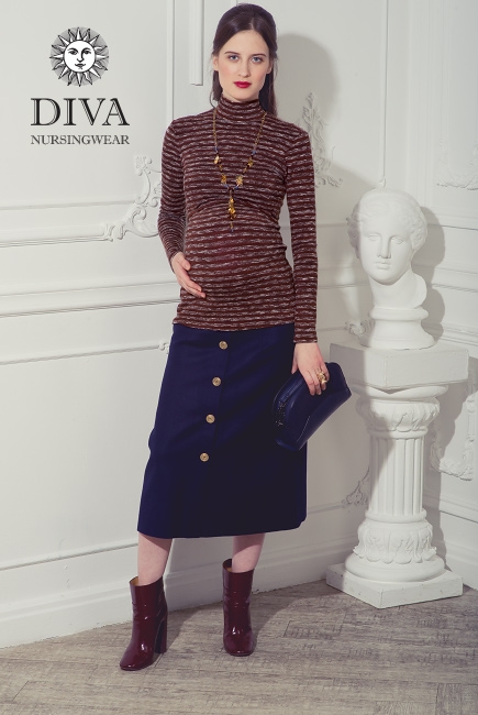 Топ для кормящих Diva Nursingwear  Felisa Strisce, цвет Terracotta