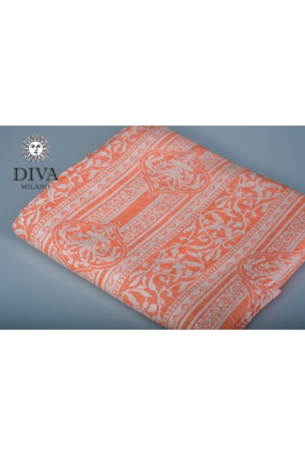 Слинг-шарф Diva Milano cо льном, Flora Arancio
