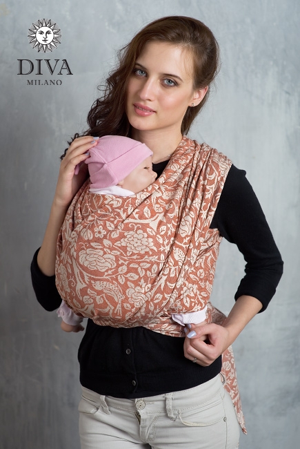 Слинг-шарф Diva Milano cо льном и коноплей, Rose Spezia