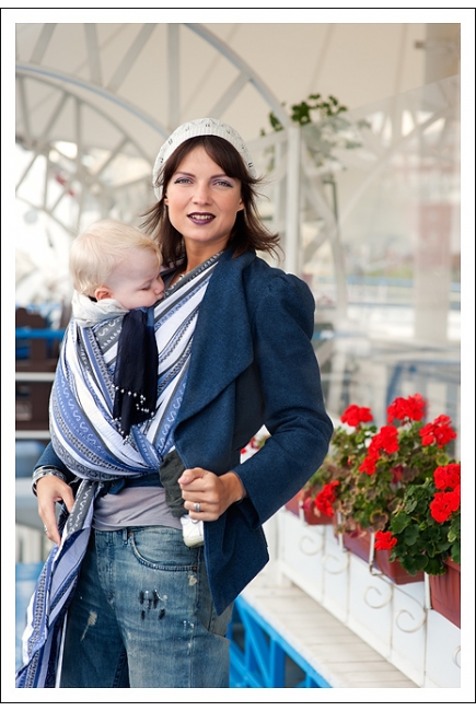 Слинг-шарф Ellevill Zara Tricolor Blue