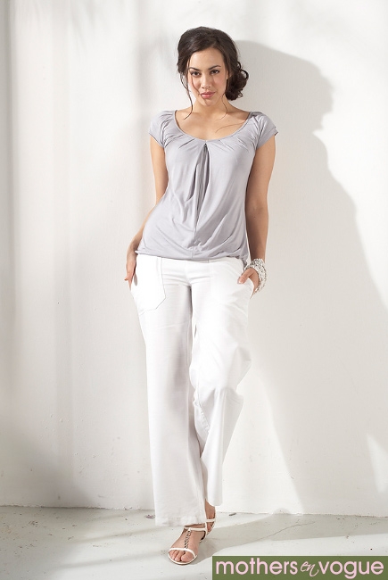 Топ для кормления Mothers en Vogue "Slouchy Pleated", цвет серый