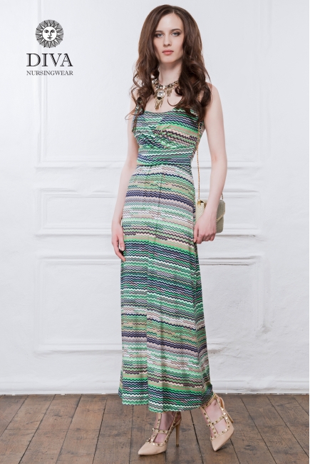 Сарафан для кормящих и беременных Diva Nursingwear Alba Maxi, Kiwi