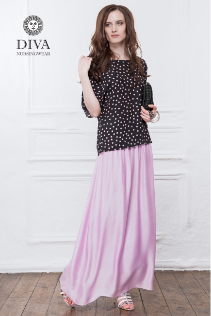 Юбка с шелком для беременных и родивших Diva Nursingwear Ines, Lavanda