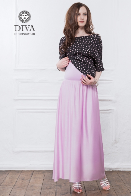 Юбка с шелком для беременных и родивших Diva Nursingwear Ines, Lavanda