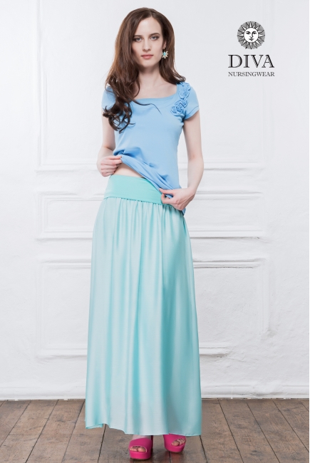 Юбка с шелком для беременных и родивших Diva Nursingwear Ines, Menta