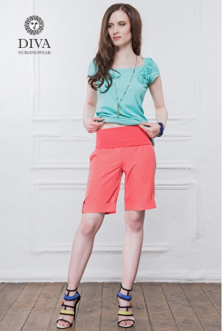 Шорты для беременных и родивших Diva Nursingwear Deborah, Corallo