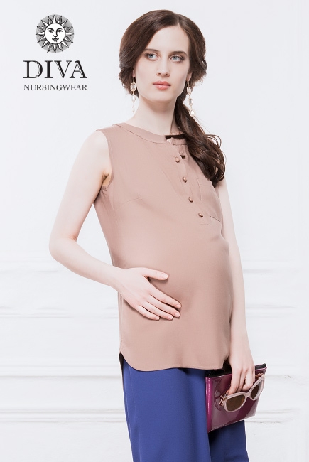 Топ для кормящих и беременных Diva Nursingwear Celia, Moka