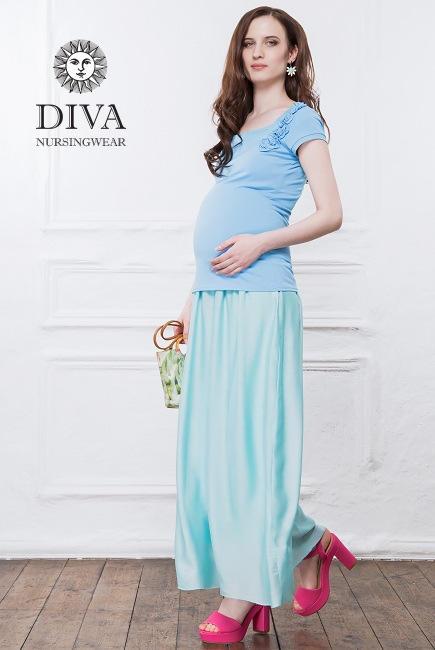 Юбка с шелком для беременных и родивших Diva Nursingwear Ines, Menta