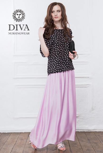 Юбка с шелком для беременных и родивших Diva Nursingwear Ines, Lavanda