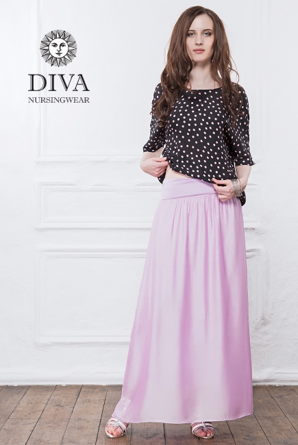 Юбка с шелком для беременных и родивших Diva Nursingwear Ines, Lavanda