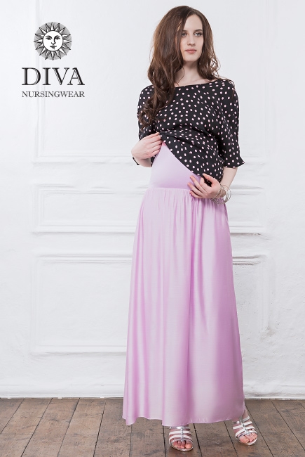 Юбка с шелком для беременных и родивших Diva Nursingwear Ines, Lavanda