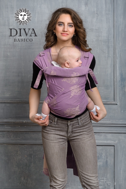 Май-слинг Diva Basico, Lavanda с капюшоном